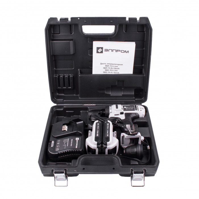 Дрель-шуруповерт аккумуляторный Элпром  ЭДА-18-2Li Quick