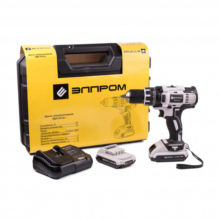 Дрель-шуруповерт аккумуляторный Элпром  ЭДА-24-2Li