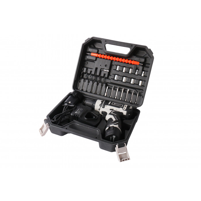 Дрель-шуруповерт аккумуляторный Элпром ЭДША-12-2Li SET (с набором)